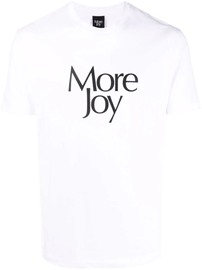 Shop More Joy Logo-print Organic Cotton T-shirt In White