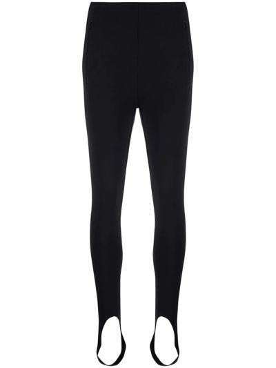 Shop Wardrobe.nyc High-neck Stirrup Leggings In Black