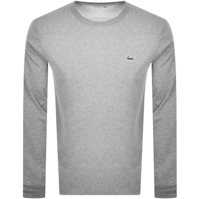 Shop Lacoste Sport Lacoste Long Sleeved T Shirt Grey
