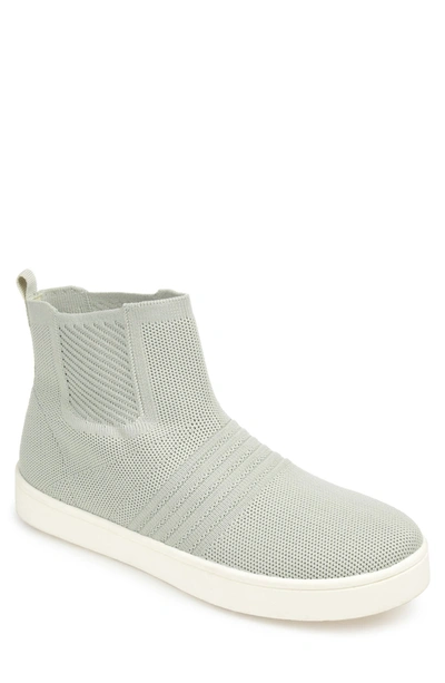 Journee Kody High Top Knit Slip-on Sneaker In Green