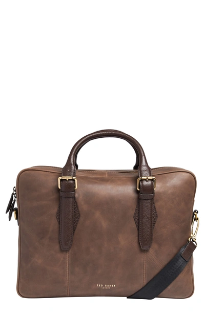 Leather crossbody bag Ted Baker Brown in Leather - 27887456