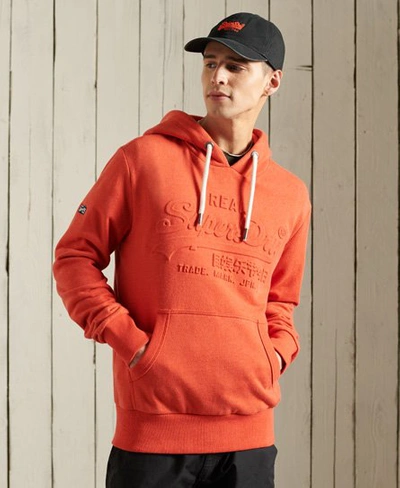 Vintage Men's Hoodie - Orange - XL