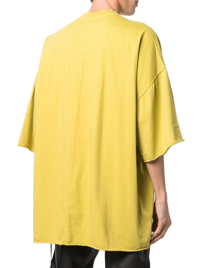 Shop Rick Owens Drkshdw Drkshdw By Rick Owens Men's Yellow Cotton T-shirt