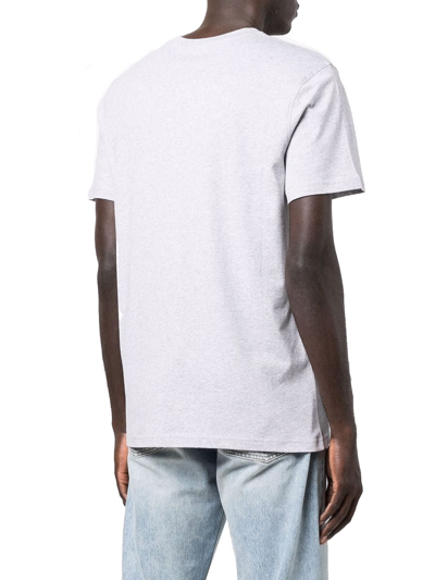 Shop Moschino Men's Grey Cotton T-shirt