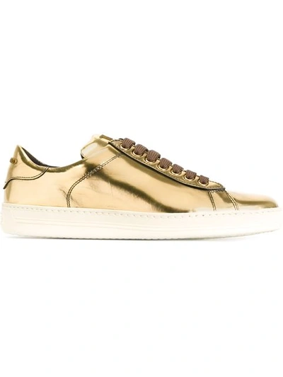 Tom Ford Lace-up Sneakers In Gold