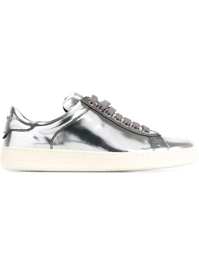 Tom Ford Lace-up Sneakers In Silver