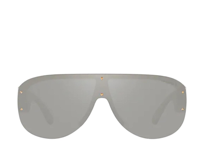 Shop Versace Eyewear Aviator Frame Sunglasses In Grey