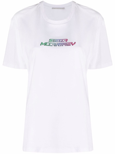 Shop Stella Mccartney Gel Logo T-shirt In White