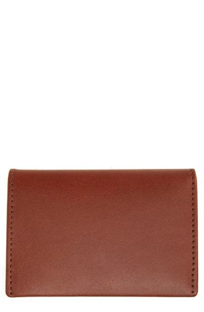 Shop Bosca Rfid Leather Card Case In Dark Brown