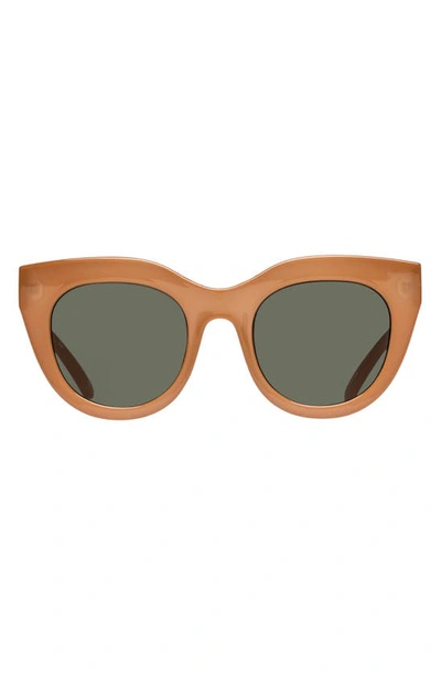 Shop Le Specs Air Heart 51mm Sunglasses In Caramel/ Khaki