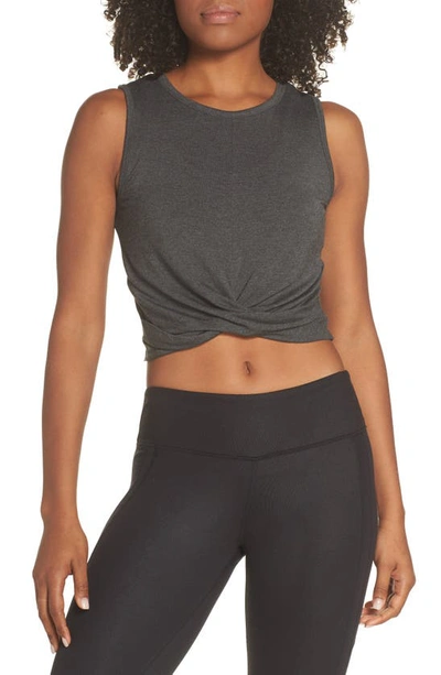 Shop Alo Yoga Cover Tank In Anthracite Heather