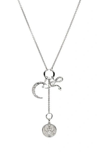 Shop Awe Inspired Mini Hecate Pendant Necklace In Sterling Silver