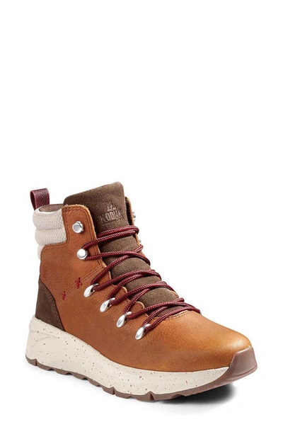 Shop Kodiak Kindersley Waterproof Lace-up Bootie In Leather Brown