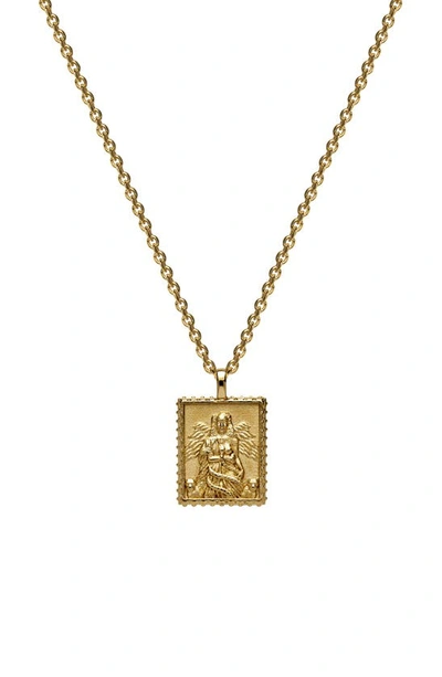 Awe Inspired Mini Lilith Pendant Necklace In Gold Vermeil