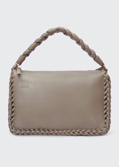 Shop Altuzarra Braided Leather Top-handle Bag In Black