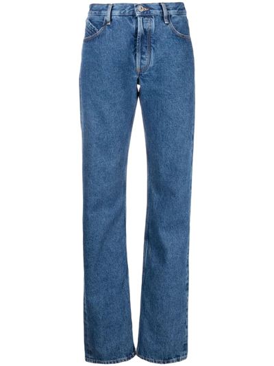 Shop Attico High-rise Straight-leg Jeans In Blau
