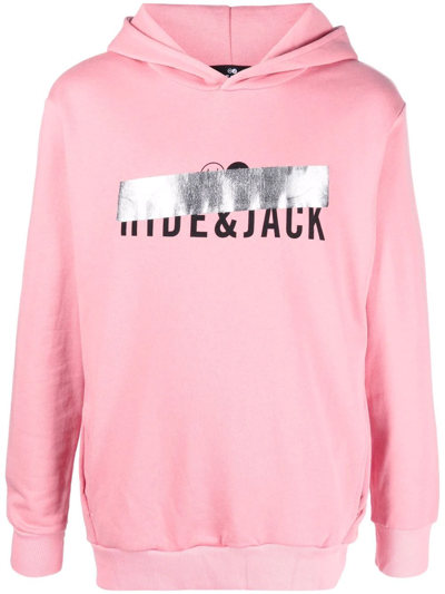 Hide & Jack Logo-print Pullover Hoodie In Rosa