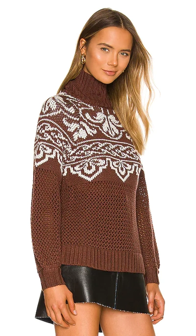 Tularosa Cayleen Fair Isle Sweater In Brown