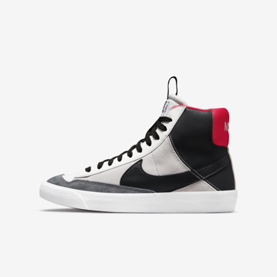 Shop Nike Blazer Mid '77 Se Dance Big Kids' Shoes In Summit White,university Red,light Smoke Grey,black