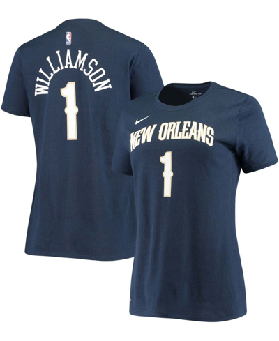 Nike Women's Zion Williamson Navy New Orleans Pelicans Name & Number Performance T-shirt In Navy