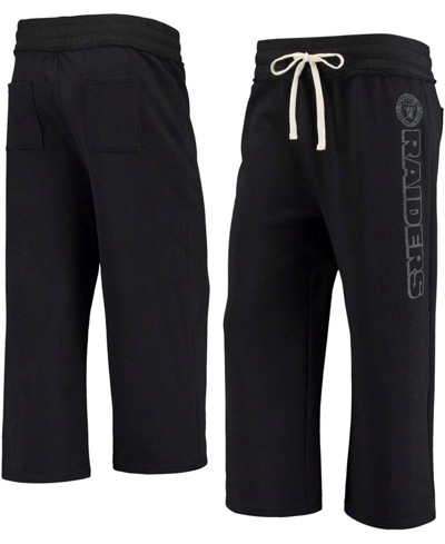 Junk Food Women's Black Las Vegas Raiders Cropped Pants In Black
