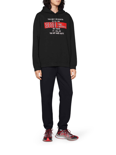 Shop Gucci Sweatshirt With `you Got Good Taste` Print In Black