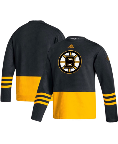 Shop Adidas Originals Men's Black Boston Bruins Logo Aeroready Pullover Sweater
