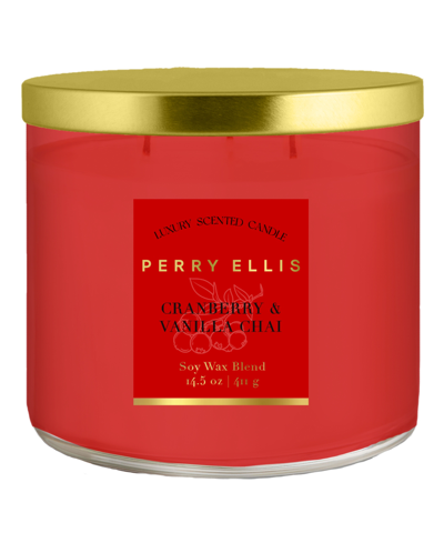 Shop Perry Ellis Cranberry And Vanilla Chai Candle, 14.5 oz