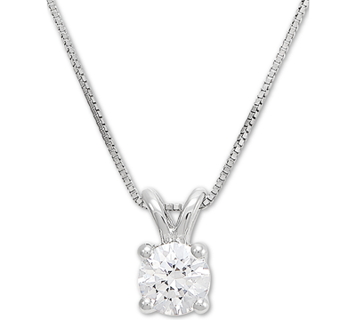 Shop Grown With Love Igi Certified Lab Grown Diamond Solitaire 18" Pendant Necklace (1/2 Ct. T.w.) In 14k White Gold Or 1