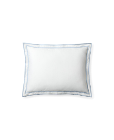 Shop Lauren Ralph Lauren Spencer Sateen Border Decorative Pillow, 12" X 16" In Blue Cornflower