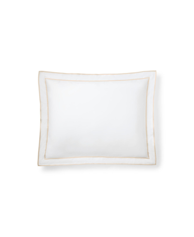 Shop Lauren Ralph Lauren Spencer Sateen Border Decorative Pillow, 12" X 16" In Tan