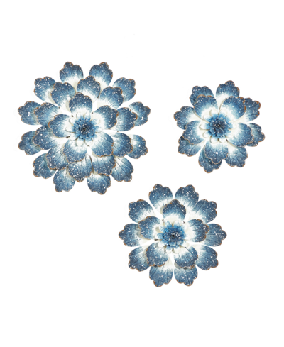 Rosemary Lane Coastal Style Wall Decor, Set Of 3 In Blue