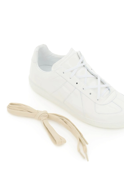 Shop Maison Margiela Replica Patent Sneakers In White