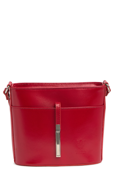 Shop Markese Leather Crossbody Bag In Red