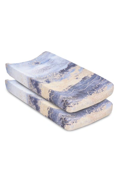 Shop Oilo 2-pack Jersey Changing Pad Covers In Midnight Sky