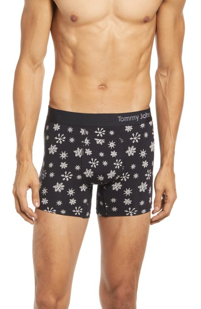 Shop Tommy John Cool Cotton 4-inch Boxer Briefs In Blizzard Anthracite