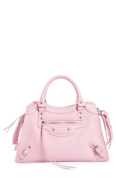 Shop Balenciaga Small Neo Classic City Leather Top Handle Bag In Candy Pink