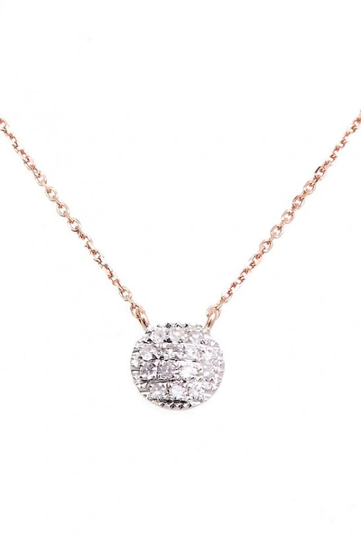 Dana Rebecca Designs 14k White & Rose Gold Lauren Joy Mini Necklace With Diamonds In Rose Gold
