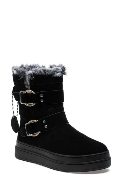 Shop Jslides Nelly Water Resistant Faux Fur Boot In Black Suede Bkww5