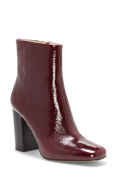 Shop Vince Camuto Dannia Bootie In Wine Patent Leather