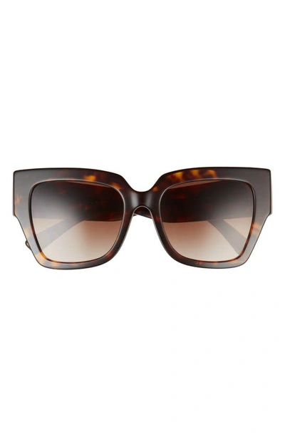Shop Valentino 54mm Square Sunglasses In Havana/ Brown Gradient