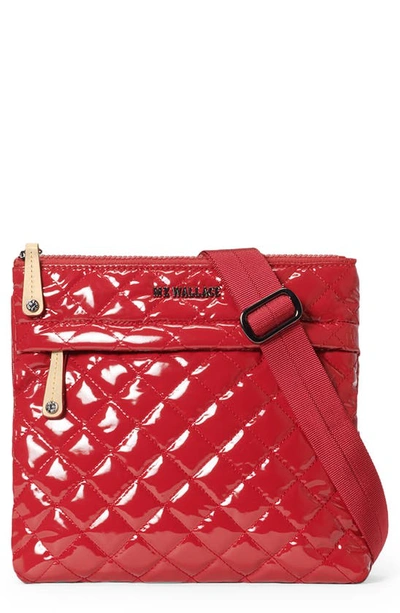 Shop Mz Wallace Metro Quilted Nylon Crossbody Bag In Red Lacquer