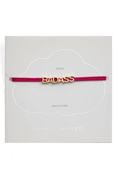 Shop Estella Bartlett Badass Slider Bracelet In Wine