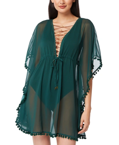 Shop Bleu By Rod Beattie Caftan Cover-up In Palm Green