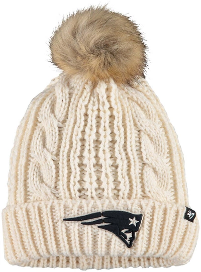 Shop Lids '47 Women's New England Patriots Meeko Cuffed Knit Hat In Cream