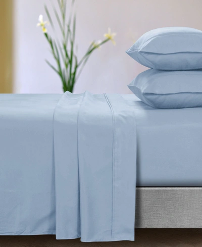 Azores Home Microfiber Deep Pocket 4 Piece Sheet Set, Queen In Light Gray