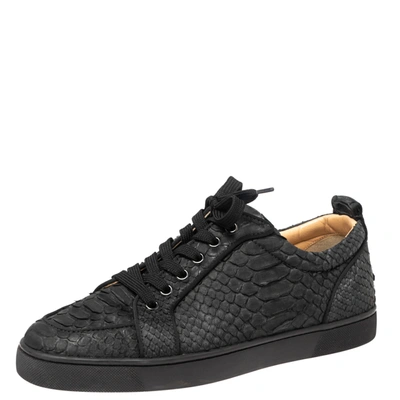 Christian Louboutin Black Python Louis Orlato High Top Sneakers Size 41.5  Christian Louboutin | The Luxury Closet