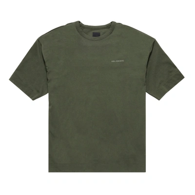 Shop Juunj Military Green Cotton T-shirt