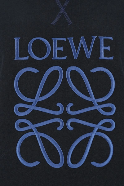 Shop Loewe Navy Blue Cotton Sweatshirt  Blue  Donna S