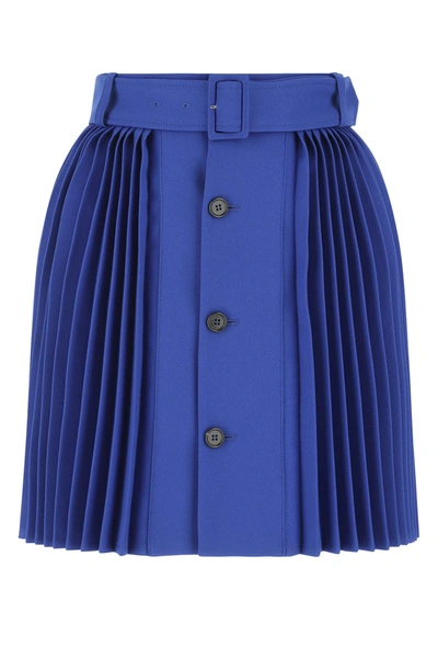 Shop Philosophy Di Lorenzo Serafini Electric Blue Polyester Mini Skirt  Blue  Donna 40